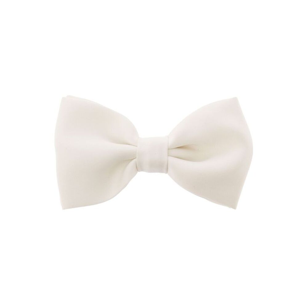 Tagliatore Men Ivory White Pre-Tied Bow Tie With Hook Fastening In Satin Man